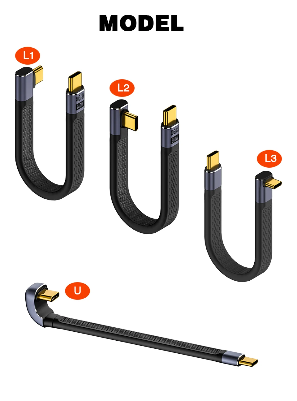 USB4 Elbow Short Cable 13.5cm Thunderbolt4 Type C Cable 40Gbps PD240W Charging… - Image 22
