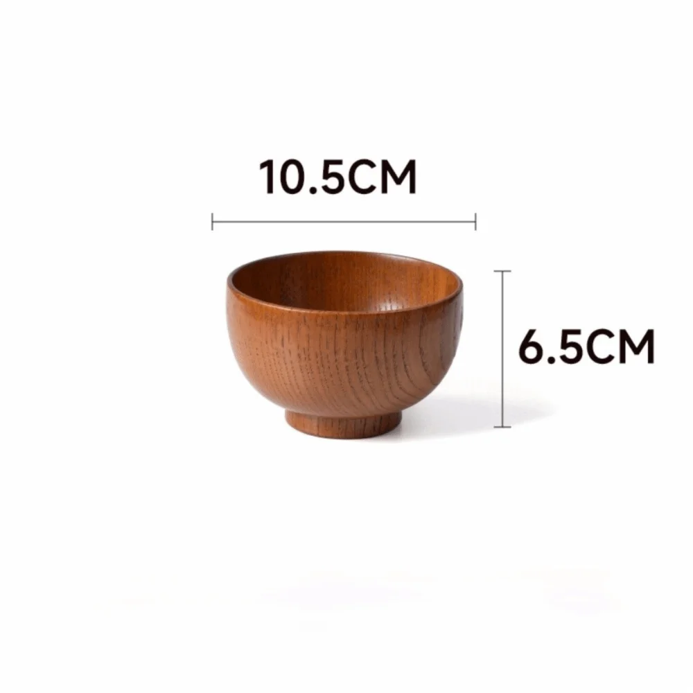 New Japanese Style Wooden Bowls Handmade Crafts Soup Bowls Food Containers… - Image 9