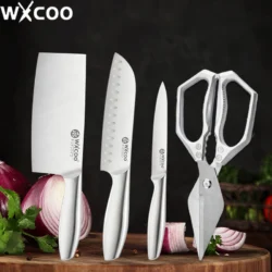 WXCOO Professional Japanese Knife Stainless Steel Sharp Kitchen Knives BBQ Cooking…