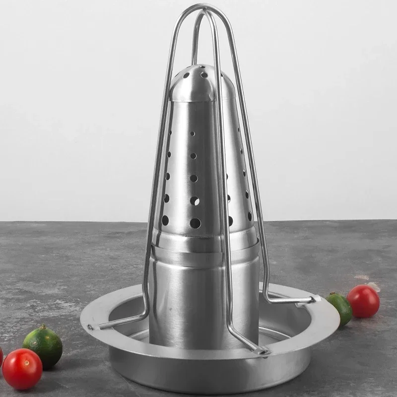 Stainlness Steel Roasting Grill Stand Chicken Roaster Rack Kitchen Outdoor BBQ… - Image 4