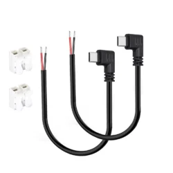 USB C to 2 Pin Bare Wire Open End Power Cord, 90 Degree USB Type C Male Plug 2 Pin…