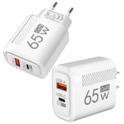 65W GaN Fast Charging USB Type C Charger US EU Plug PD 3.0 Quick Charge Travel…