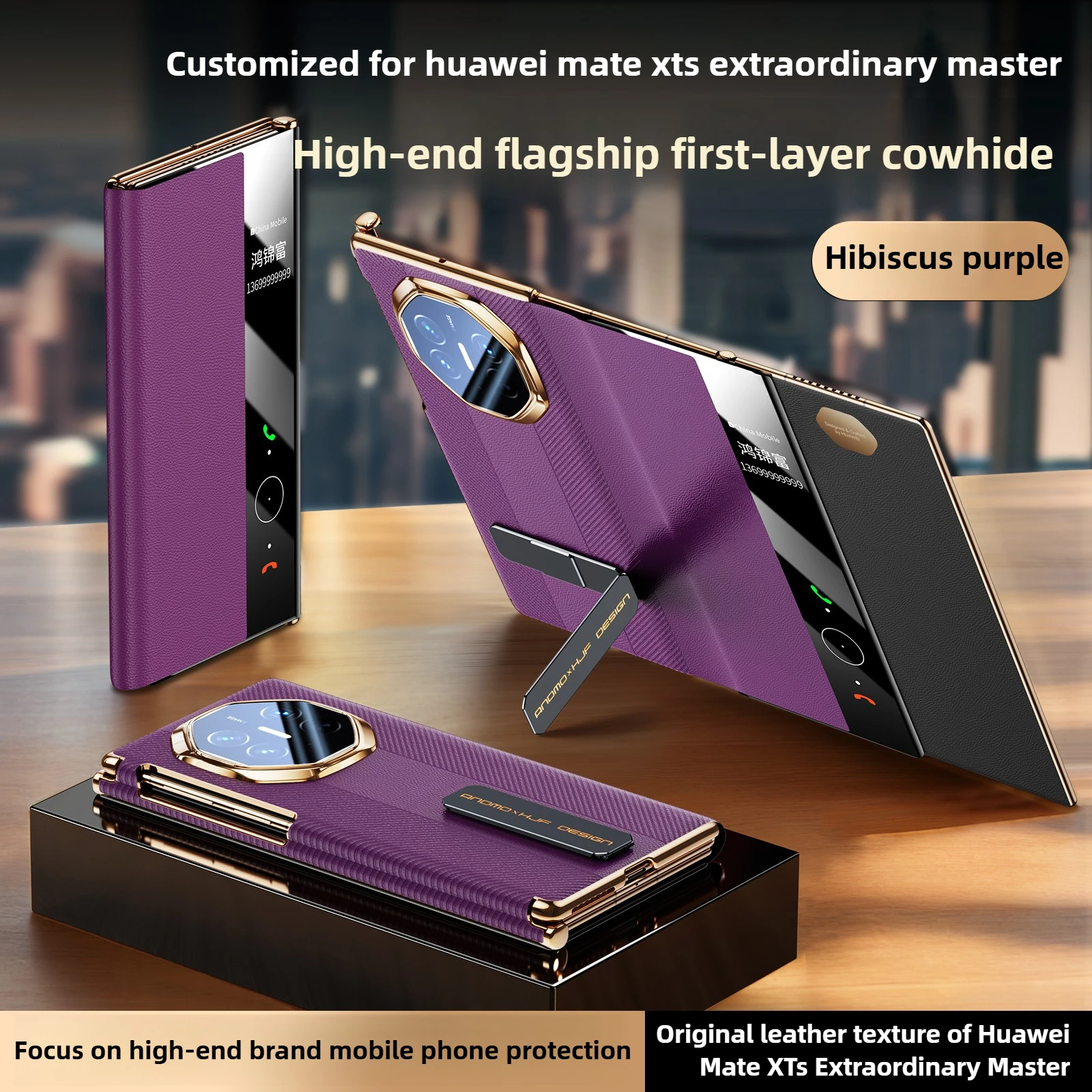 Luxury Genuine Leather Flip Case for Huawei Mate XTs Case New Extraordinary Master Rotating Stand Full Case for Huawei Mate XT - Image 7