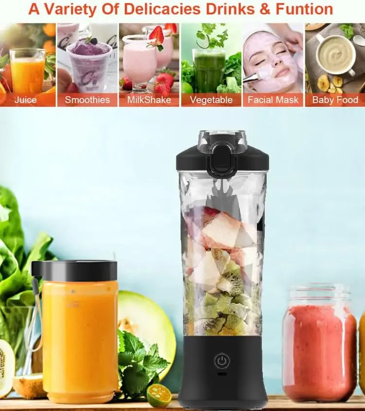 Portable blender with 20oz cup, USB-C rechargeable, self-cleaning, cordless for… - Image 6