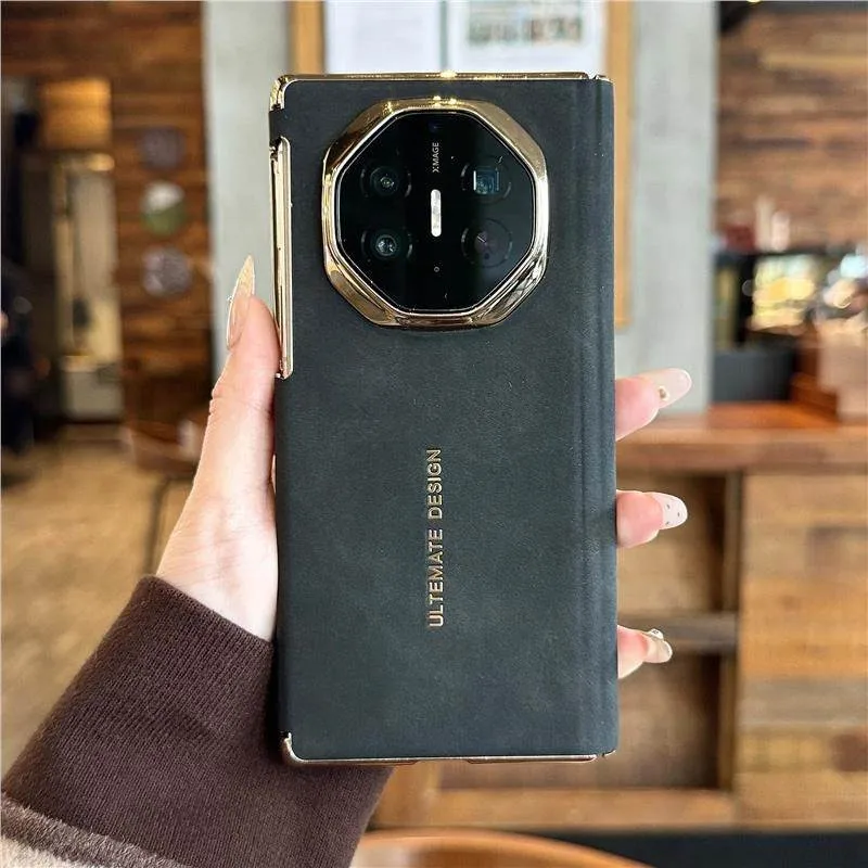 For Huawei Mate XT XTS Ultimate Case Extraordinary Master Lettering Luxury Lambskin Leather Skin-Friendly Drop-Proof Cover Funda - Image 6