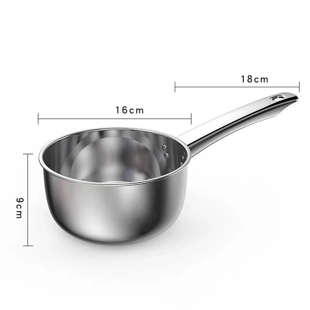 Stainless Steel Uncoated Nonstick Saucepan Household Milk Cooking Pot Frying Pan… - Image 8