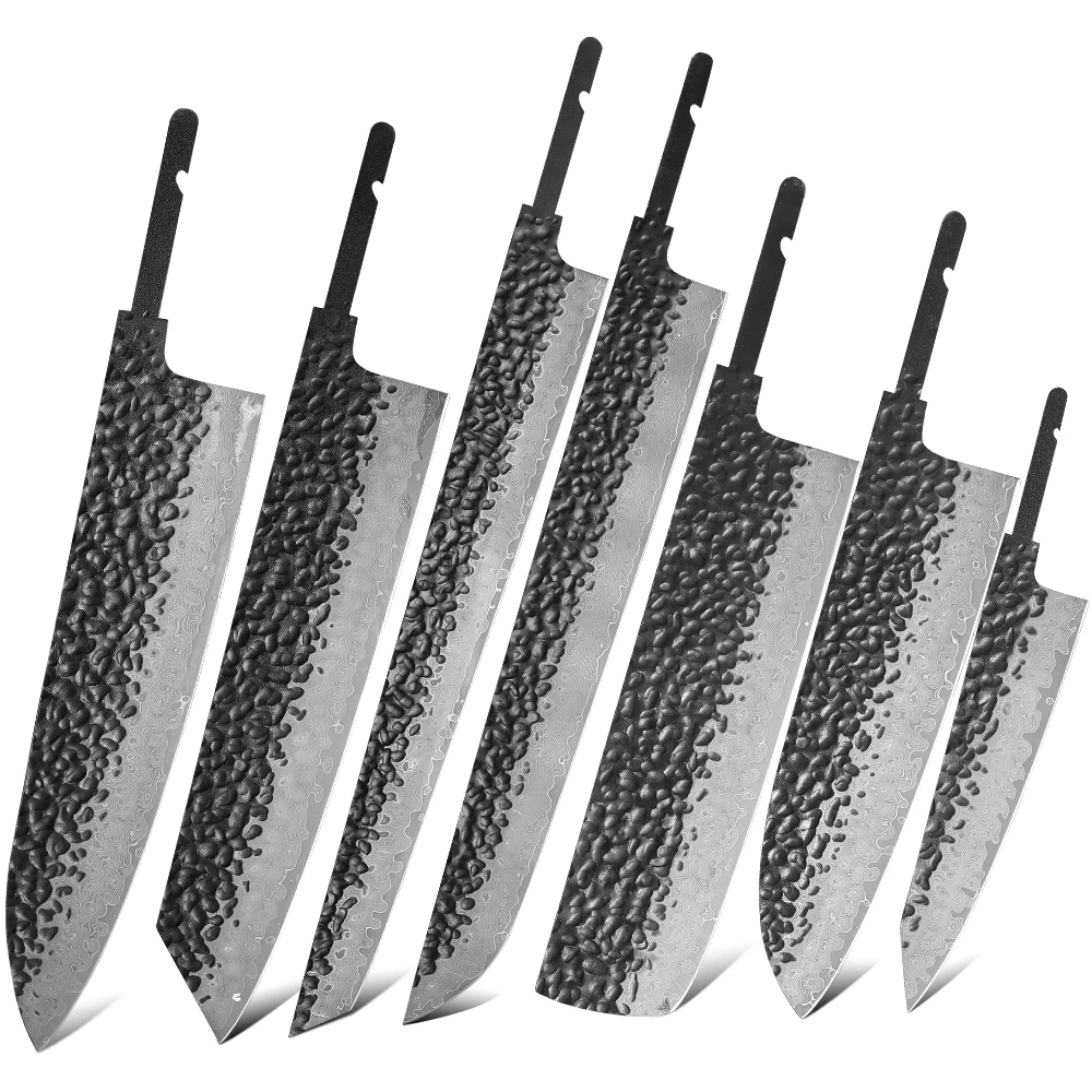 TURWHO 1-10 Pieces Japanese Chef Knife Blank Blade DIY Damascus Steel VG10 Core… - Image 9