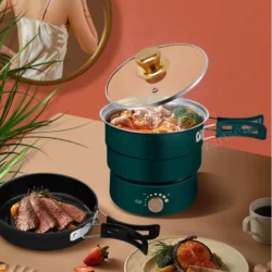 Electric Cooking Pot Foldable Hotpot Portable Multicooker Split Type Rice Cooker…