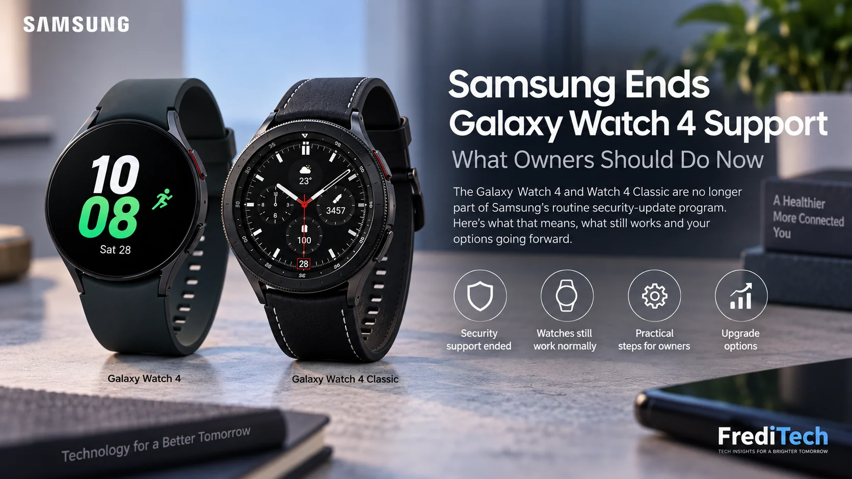 Samsung Galaxy Watch 4 and Galaxy Watch 4 Classic as Samsung ends software support