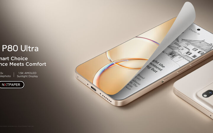TCL P80-series smartphones shown in official launch photography.